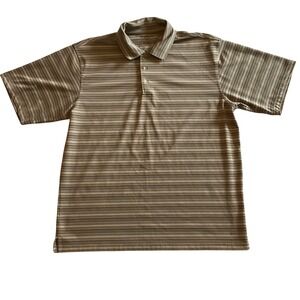 Tommy Armour DRI-LOGIC Golf Polo Shirt Mens Large‎ Striped Performance